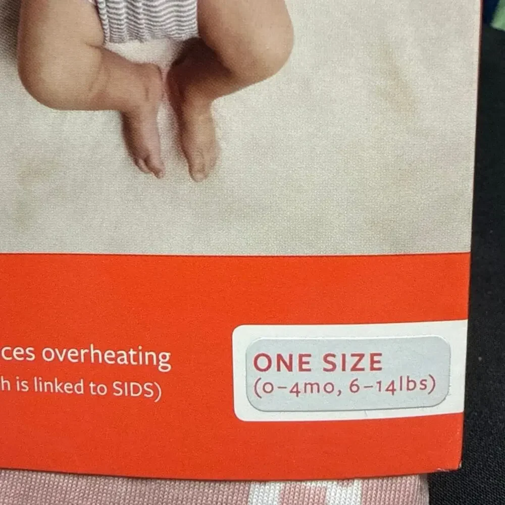 New Embe Baby 2 Way Swaddle 0-4 month 6-14 lbs Pink Giraffe Print Sleep Sack